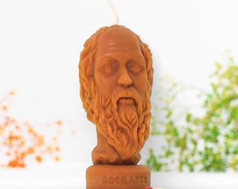 Socrates Themed (Hot Pour) Beeswax Candle | Handcrafted, Natural Wax