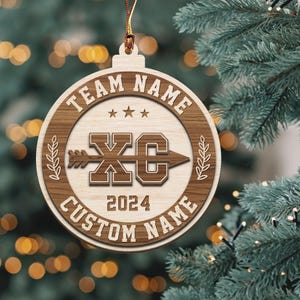 Cross Country Wooden Ornament | Personalized Sports Ornament | 2024 Ornament | Team Gift | Senior Gift | Funny XC Runner | Senior Gift