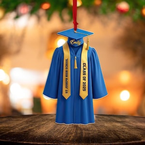 2D Flatten Acrylic Ornament Personalized Graduation Ornament, 2025 College Graduation, Grad Gift, Class Of 2025, High School Graduation Gift