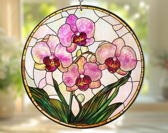 Orchid FlowerAcrylic suncatcher, Orchid Window Hanging, Flower Lover Decor, Natural Lover Gift,Home Decor,Orchid Suncatcher,Mothers Day Gift