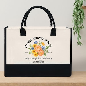 Personalized Pioneer School Tote Bag, Pioneer Service School Tote, JW Pioneer Gift, Best Life Ever Bag, JW Pioneer School 2025 Gift, JW gift