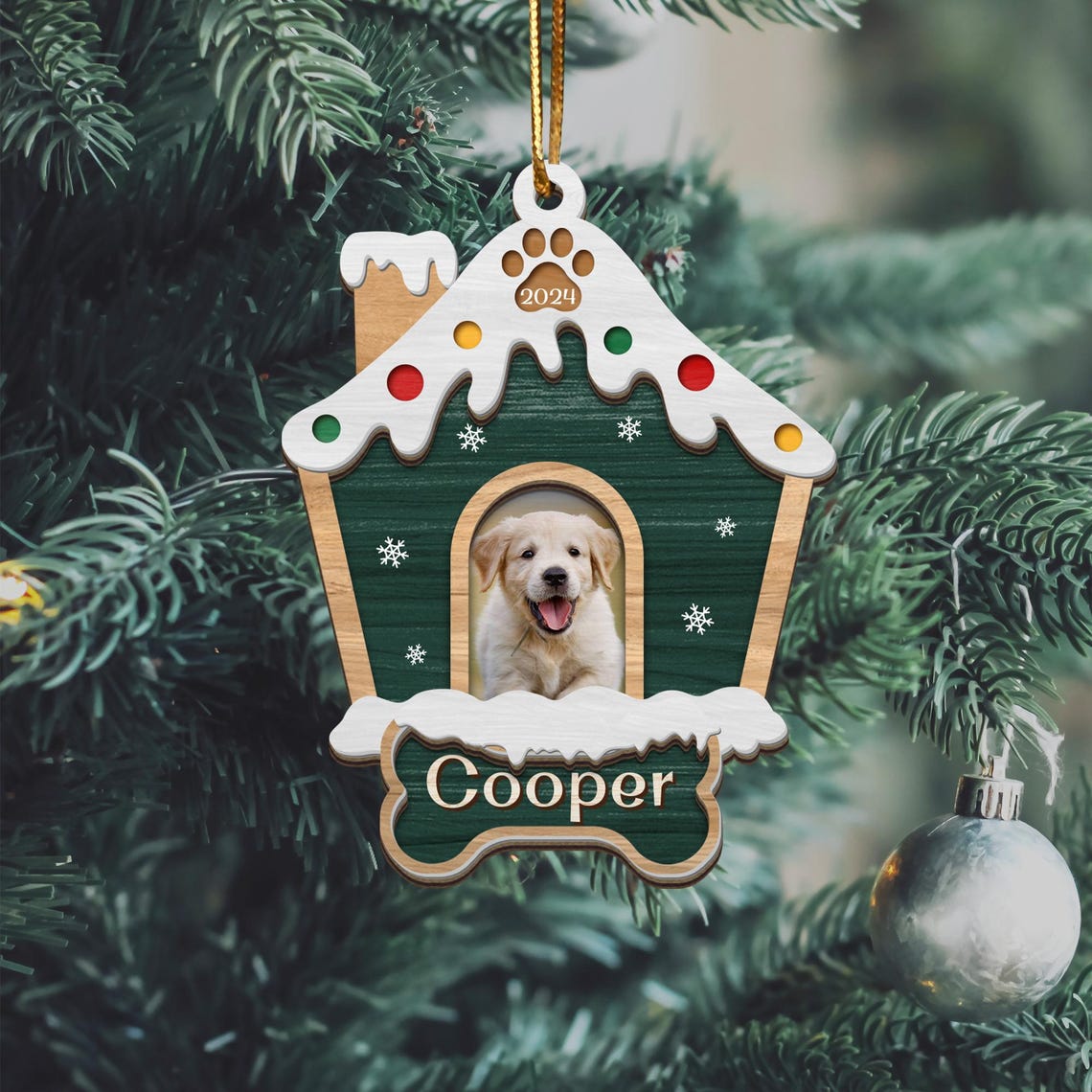 Personalized Pet Ornament, Custom Dog Christmas Ornament, Pet Ornament ...