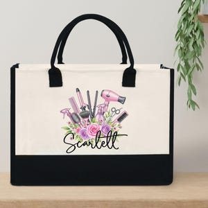 Bolsa personalizada para cabeleireiro, bolsa personalizada para presente de cabeleireiro, bolsa personalizada para presente de cabeleireiro, bolsa de lona para presente de cabeleireiro e esteticista