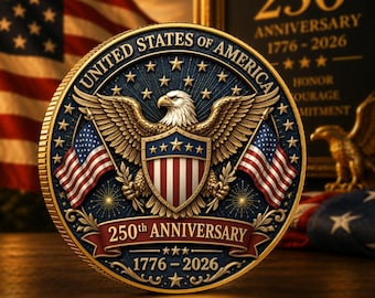 Moneda del 250 aniversario de EE. UU., moneda conmemorativa 1776-2026, moneda de desafío del Águila Americana, regalo de coleccionista del semiquincentenario.
