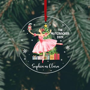 Personalized Nutcracker Clara Christmas Ornament, Nutcracker Clara Ballet Dancer Keepsake, Custom Ballerina Gift, Nutcracker Christmas Gift