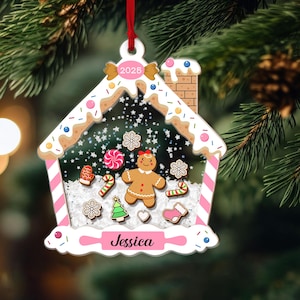 Baby&#39;s First Christmas Ornament, Personalized Baby 1st Christmas Ornament, Custom New Baby Gift, 4D Shake Babies Ornament, Baby Shower