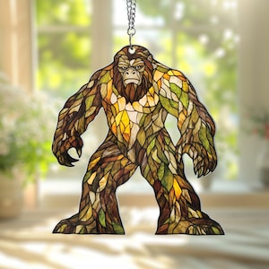 Bigfoot ACRYLIC Suncatcher, Sasquatch Cryptid Window Hanging, Home Decoration, Bigfoot Lover, Cryptozoology Creature Gifts, Mystic Lovers