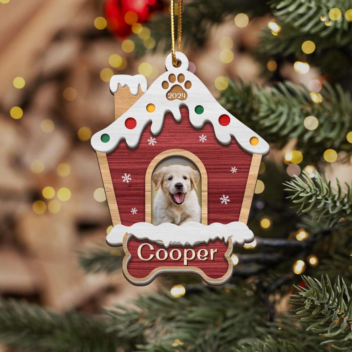 Personalized Pet Ornament, Custom Dog Christmas Ornament, Pet Ornament ...