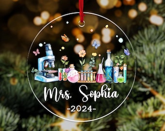 Science Lab Ornament For Scientist, Lab Week, Science Club, Chemistry Lover, Biology Christmas Ornament, Science Lover Gift, Laboratory Gift