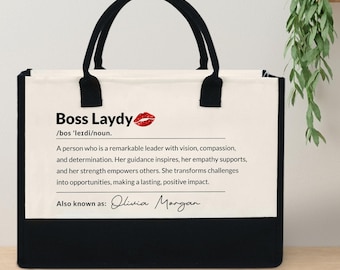 Personalized Boss Lady Tote Bag, Boss Lady Gift,boss Gift for