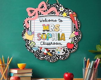 Lehrer Türschild, Klassenzimmer Dekor, Lehrer Geschenke, Lehrer Türschild, Zurück in der Schule, Benutzerdefinierte Lehrer Zeichen, Lehrer Wertschätzung Geschenke