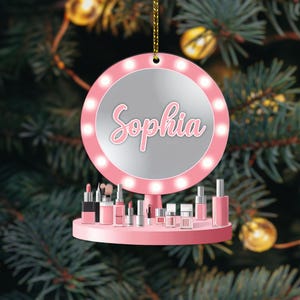 Personalisiertes Set Make-up Verzierung, Maskenbildner Weihnachten Verzierung Geschenk, Make-Up-Verzierung für Mädchen, Weihnachten 2024 Make-up-Geschenk für Freund