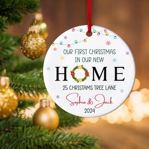 Personalized First Home Ornament 2024, Our First Christmas in New Home Ornament, First House Ornament, New Address Ornament, Housewarming