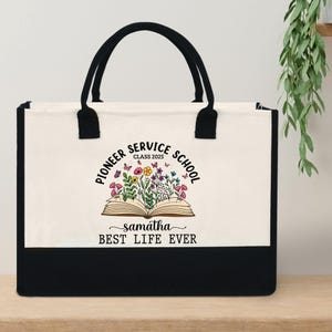 Personalized Pioneer School Tote Bag, Pioneer Service School Tote, JW Pioneer Gift, Best Life Ever Bag, JW Pioneer School 2025 Gift, JW gift