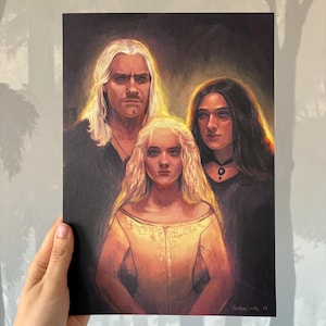 The Witcher | Geralt, Ciri and Yennefer | A4 art print