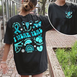 Cervical Cancer Awareness Shirt, Support Squad Cervical Cancer Awareness, Cervical Warrior Shirt, Teal Ribbon Gift, Family Support for Mom