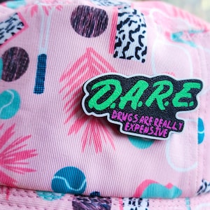 Funny DARE Pin: EDM Rave Outfit Accessory - 3D Printed