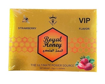 VIP Royal Kingdom Strawberry Flavor Honey (20g x 12) |Pack of 1