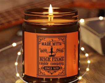 Dark Academia Candle, Gothic Library Soy Candle, Book Lover Gift, Amber Jar Reading Candle