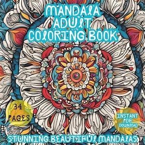 Desenhos de mandala para colorir para adultos: arte para aliviar o estresse (download em PDF)