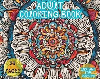 12 Pack Stress Relief Coloring Page, Pirate Digital Print, Filigree ...