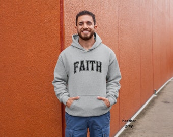 Unisex College Hoodie FAITH, Blockschrift, College Style, super schön, Joy & Faith, Geschenk, warm und gemütlich