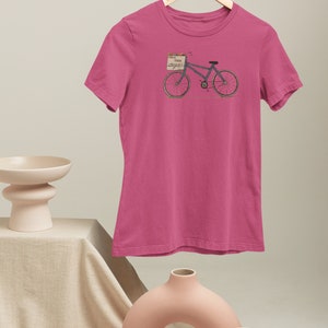Slim Fit christliches T-Shirt, Bibelvers Freuet Euch allezeit, modern & Zeitlos, Fahrrad, Glaube, Geschenk Muttertag Bild 6