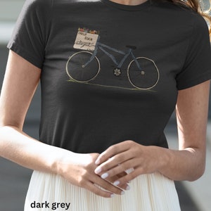 Slim Fit christliches T-Shirt, Bibelvers Freuet Euch allezeit, modern & Zeitlos, Fahrrad, Glaube, Geschenk Muttertag Bild 3