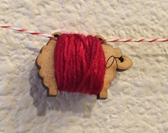 Mini Sheep Ornament - DIY - Set of 5