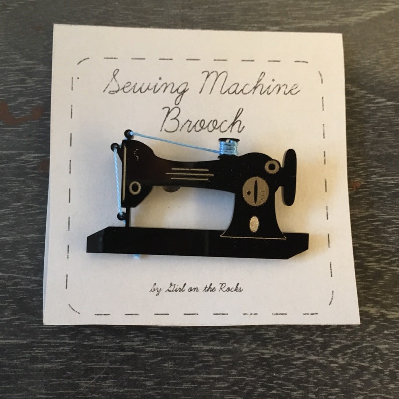 Vintage Sewing Machine Pin Brooch Etsy
