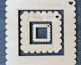 Stitches per inch ruler swatch gauge