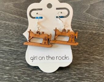 Sewing machine earrings - vintage singer style