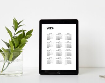 2024 Calendar download, Monthly Planner 2024, Undated Monthly Planner Printable, Calender,Monthly Planner, Planner