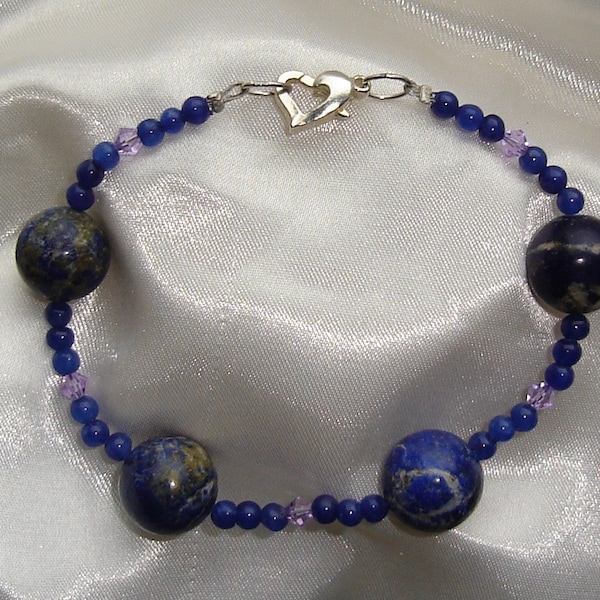 Blue Aventurine and Lapis Lazuli Bracelet-For Megumi