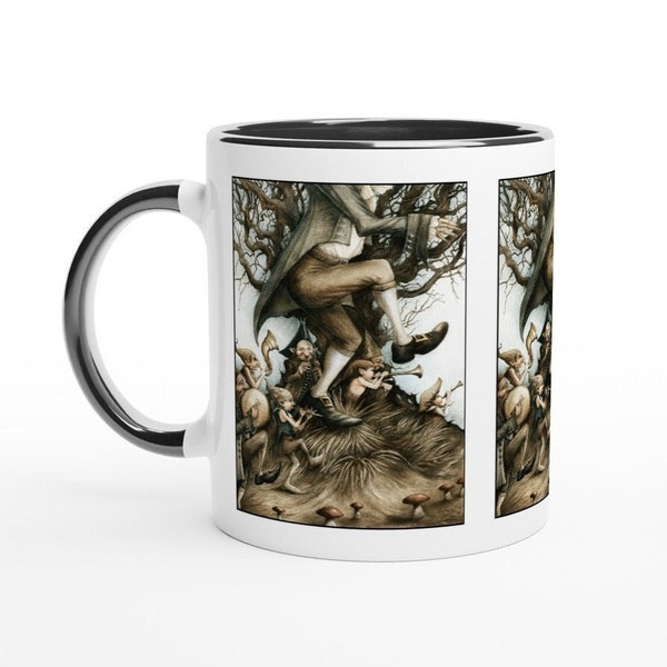 Fairytale Folklore Marc Potts Art Mug, Folk Horror Ceramic Mug, Fairy Ring Faerie Dance Mug