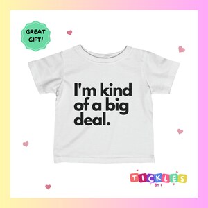 Cotton Infant Jersey Tee BIG DEAL Light T-Shirt for Baby Gift for Baby Baby Shower Gift Baby Wear Christmas Birthday zdjęcie 1