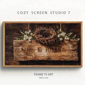 He is Risen Frame TV Art | Easter Painting (Digital Download)