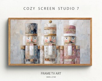 Schiaccianoci TV Art / Decorazione natalizia minimalista per TV Samsung con cornice (download digitale)