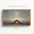 Starry Nativity Scene Frame TV Art | Vintage Christmas Emmanuel Painting (Digital Download)