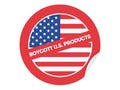 Boycott U.S. Products - Sticker 8.5cm product logo