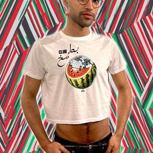 Limited Edition Club Watermelon Disco Ball Crop Top image 1
