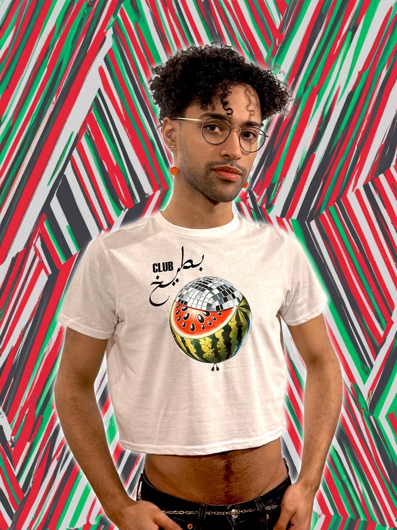 Limited Edition Club Watermelon Disco Ball Crop Top image 1