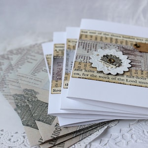 Art Cards, Collage Art, Card and Envelope Set, Handmade Greeting Card