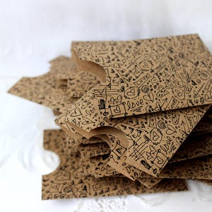 Handmade Envelopes, Gift Card Envelopes, Heart Illustration Envelopes, Junk Journal Supply