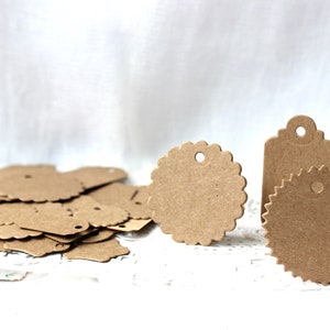 Étiquettes en papier cartonné kraft, Mini étiquettes, Fourniture de journaux indésirables, Étiquettes