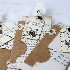 Paperclip Pockets, Tag Pockets, Junk Journal Supply, Paper Embellishments