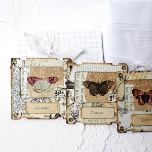 Faux Specimen Slides, Junk Journal Supply, Journal Embellishments, Journal Dangles, Journal Charms