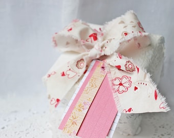 Fabric Ribbon, Cotton Ribbon, Gift Wrap Ribbon, Fabric Packaging, Frayed Ribbon, Junk Journal Ribbon
