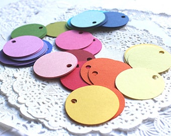 Circular Die Cuts, Circular Tags, Scrapbook Tags, Scrapbook Embellishments, Cardstock Tags