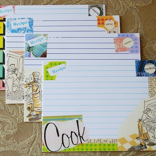 Collaged Recipe Cards